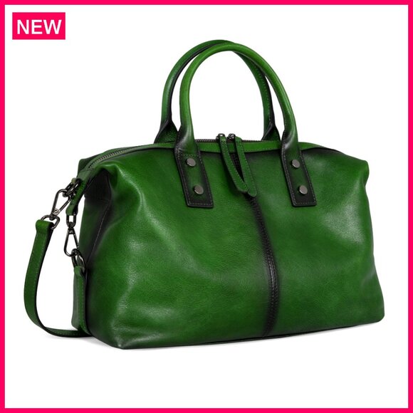 Genuine Leather Satchel Tote Bag Large Capacity Crossbody Shoulder Bag